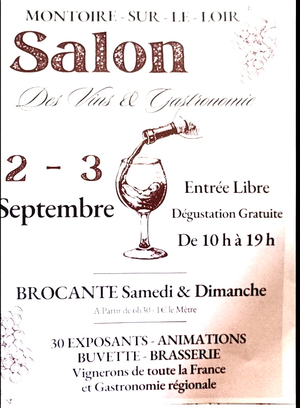 Affiche Montoire Salon des vins et de la gastronomie et brocante