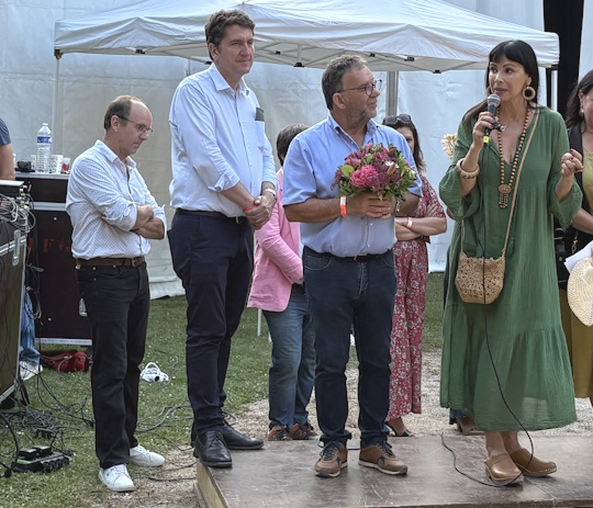 de droite à gch, Mathilda May, P;Mercier, V.Le Duff, Lolochampi